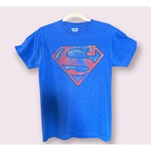 Womens Distressed Logo Superman Shirt
